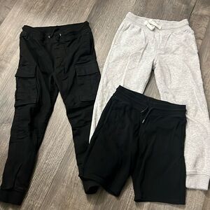 H&M sweat joggers, jogger pants and sweat shorts boys size 9/10
